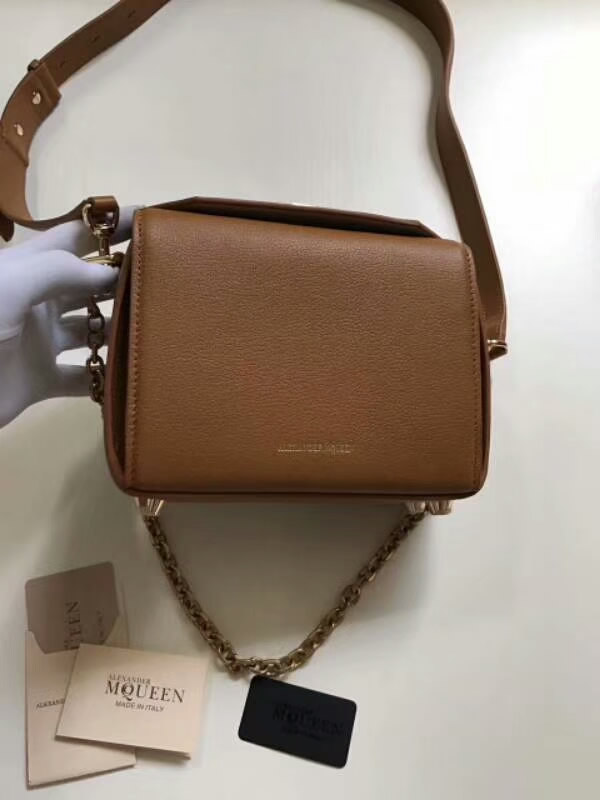 Replica New Fashion Cheap Brown Alexander Mcqueen Box Handbags